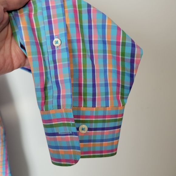 Peter Millar Weekender Finish Multicolored Plaid Button-Down Shirt - Picture 7 of 11